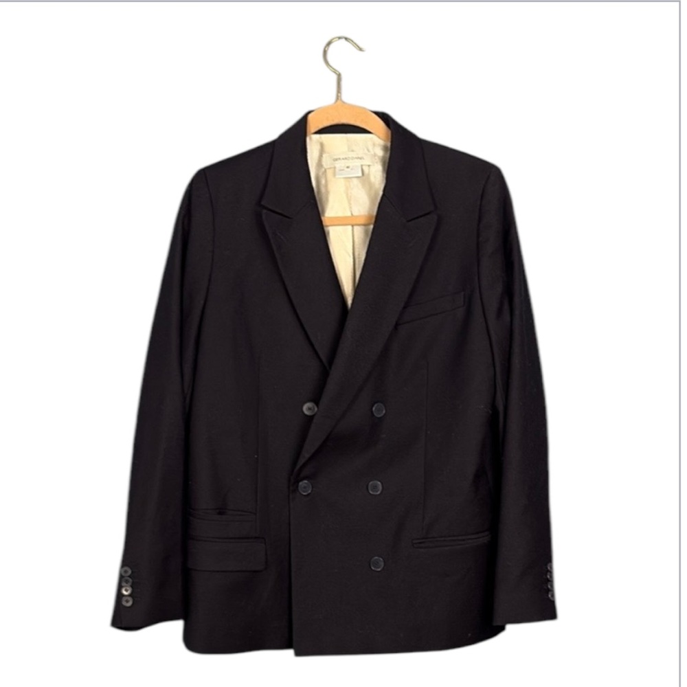 GERARD DAREL Classic Black Double-Breasted Blazer  size 40